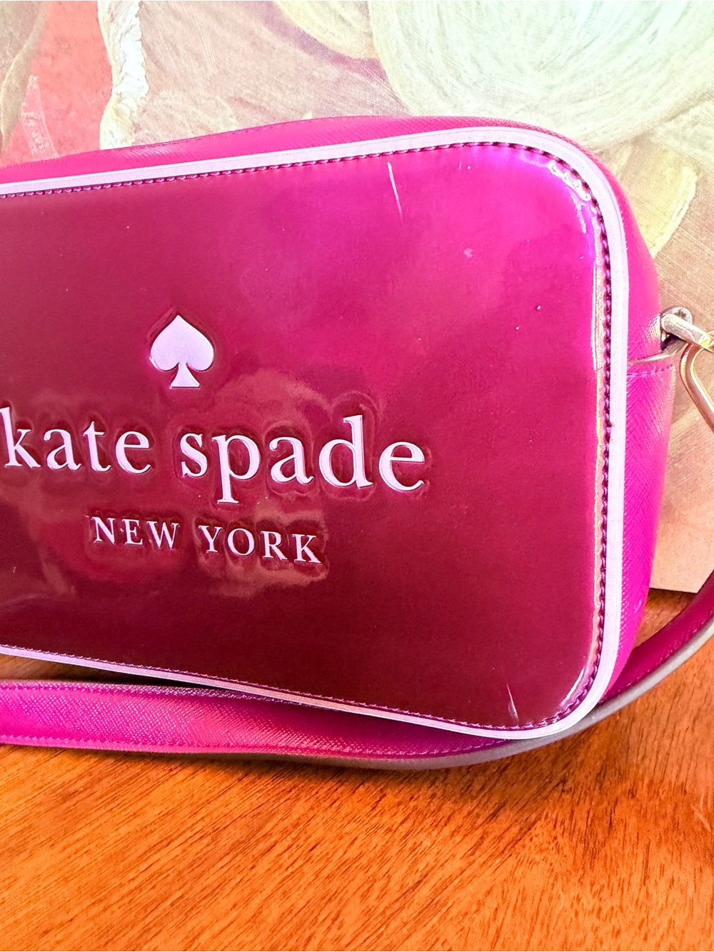 Kate Spade Oh Snap Mini Camera Bag β Dark Raspberry Multi Crossbody (VGUC) - Picture 6 of 17